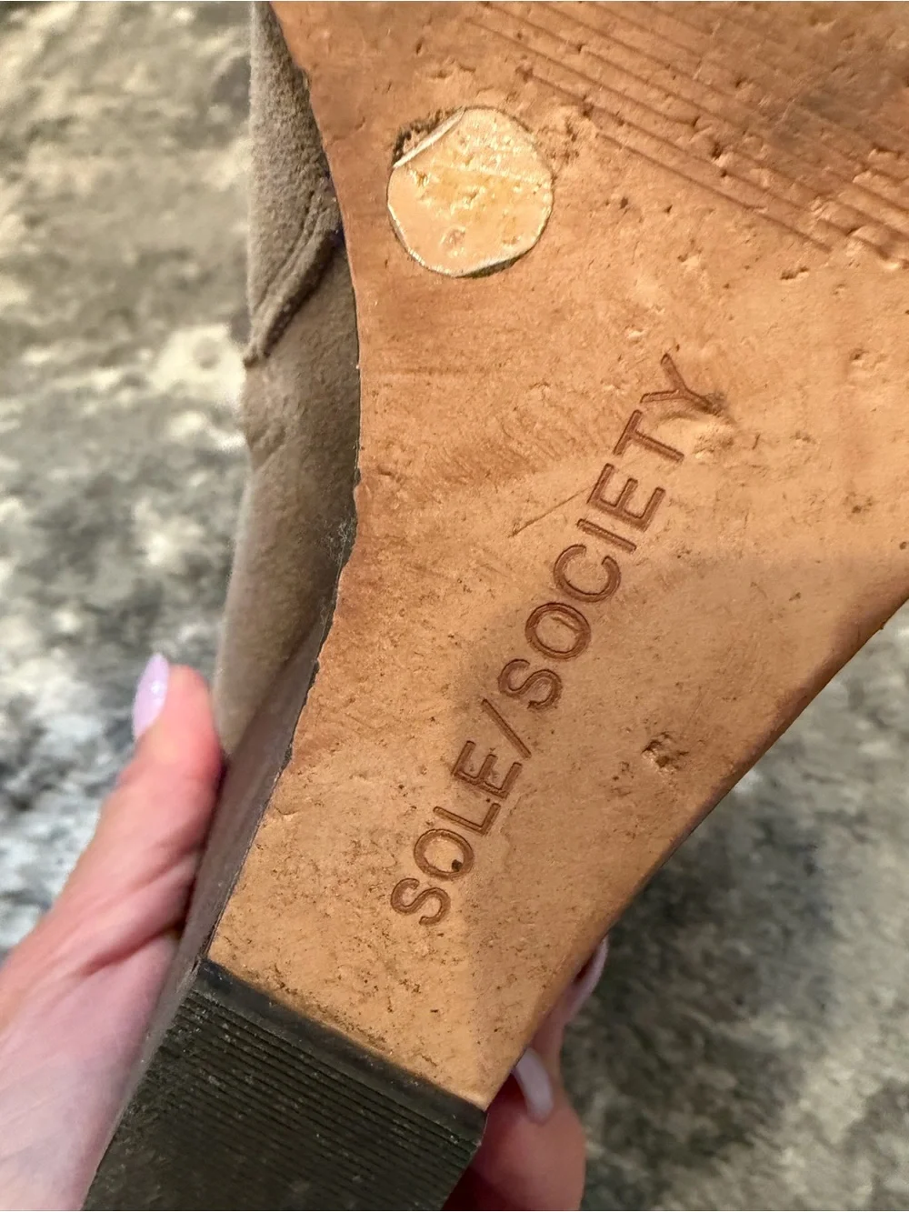 Sole Society taupe suede